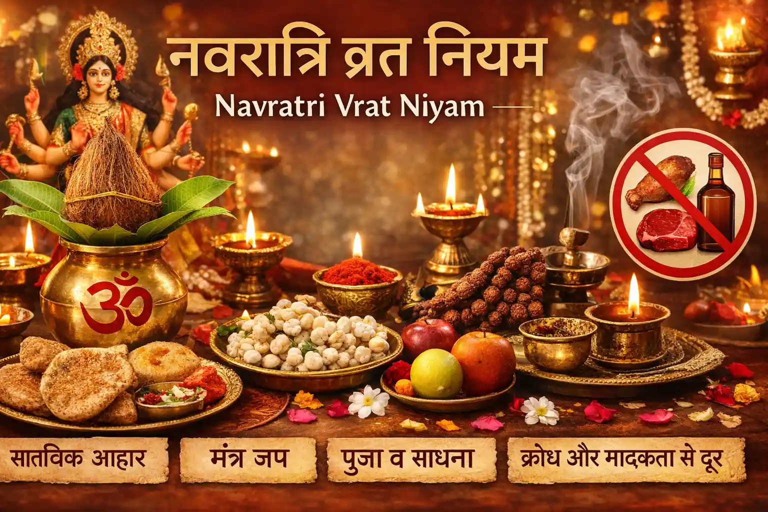नवरात्रि व्रत नियम और पूजा विधि